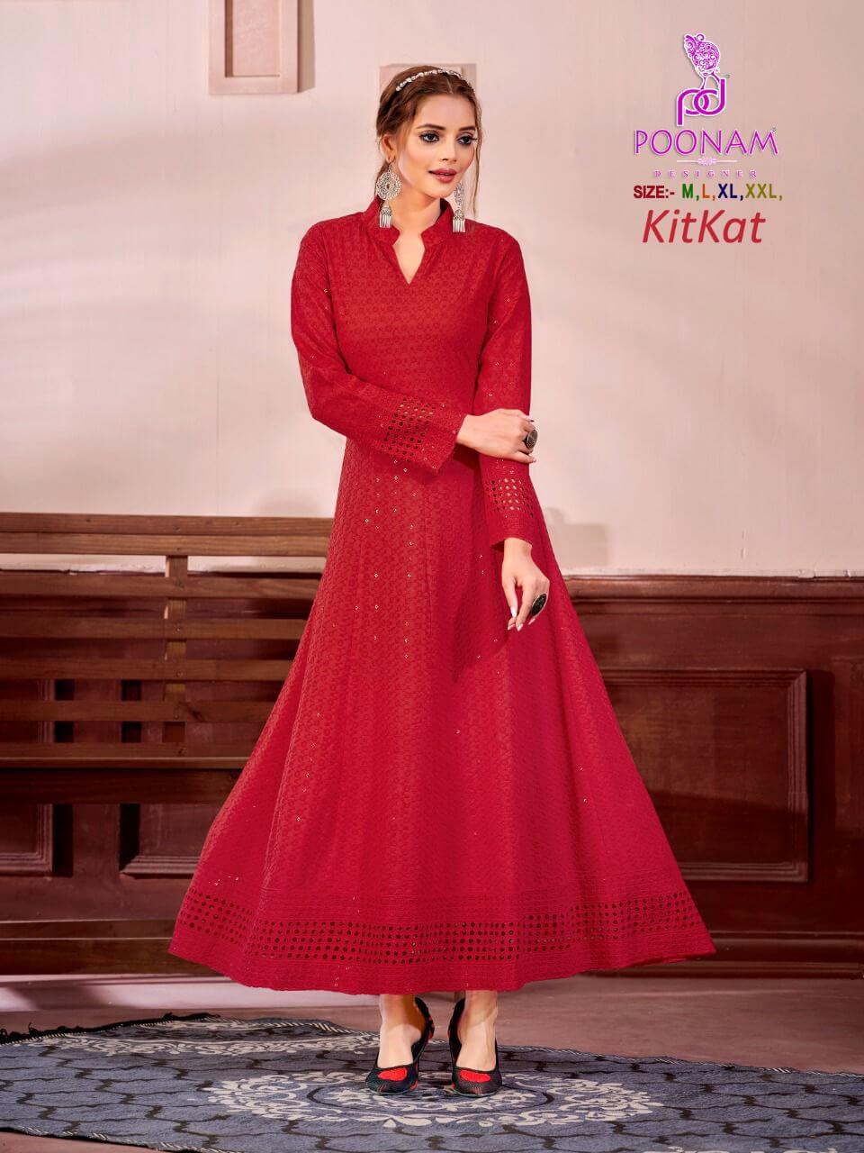poonam designer kitkat party wear gown catalog in wholesale price ...