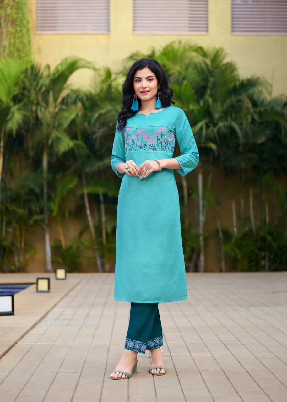 Rangjyot Jasmin Kurtis With Pant Wholesale Catalog