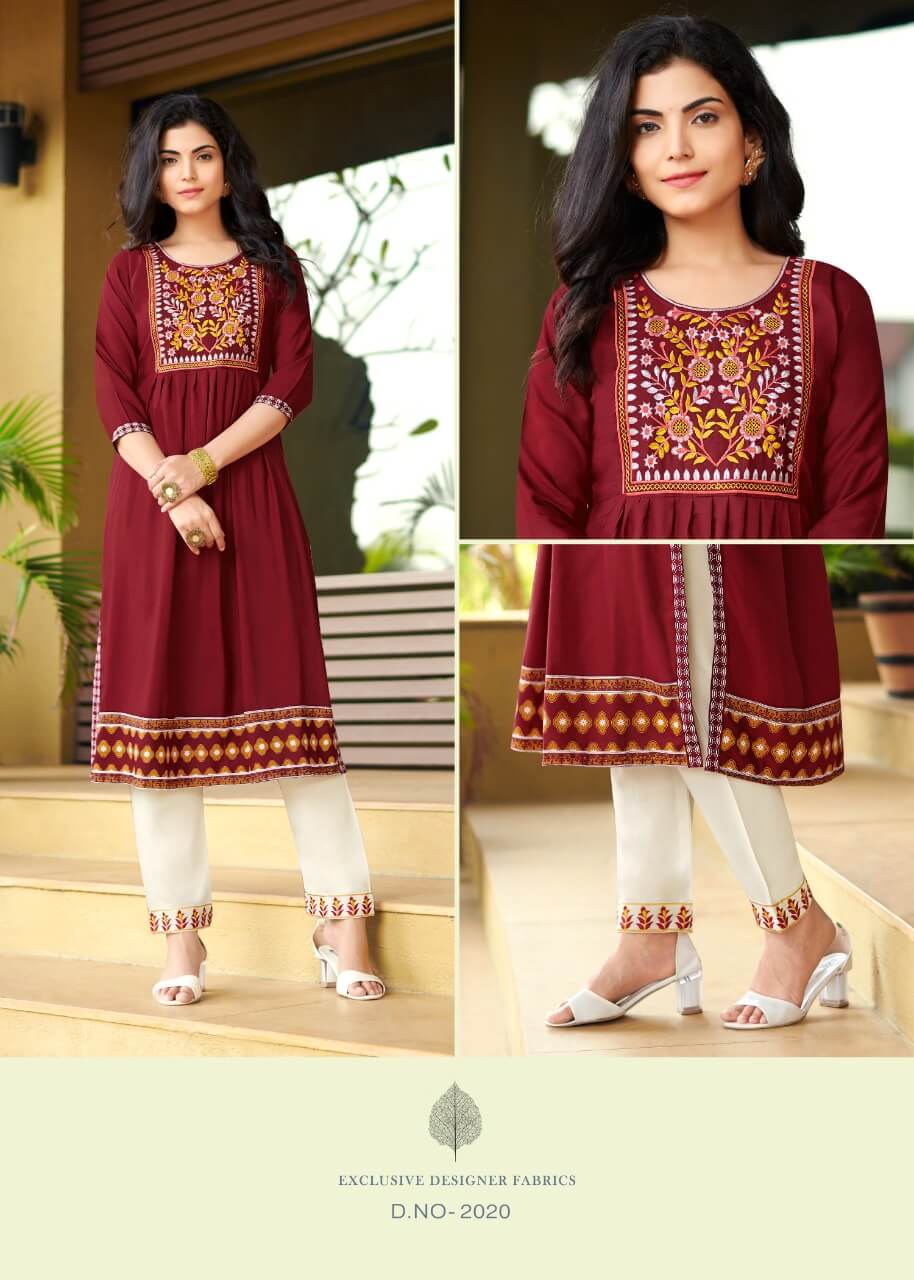 Rangjyot Maria Vol 3 Rayon Kurtis With Pant Wholesale Catalog, Buy Full Catalog of Rangjyot Maria Vol 3 Rayon Kurtis With Pant At Wholesale Price