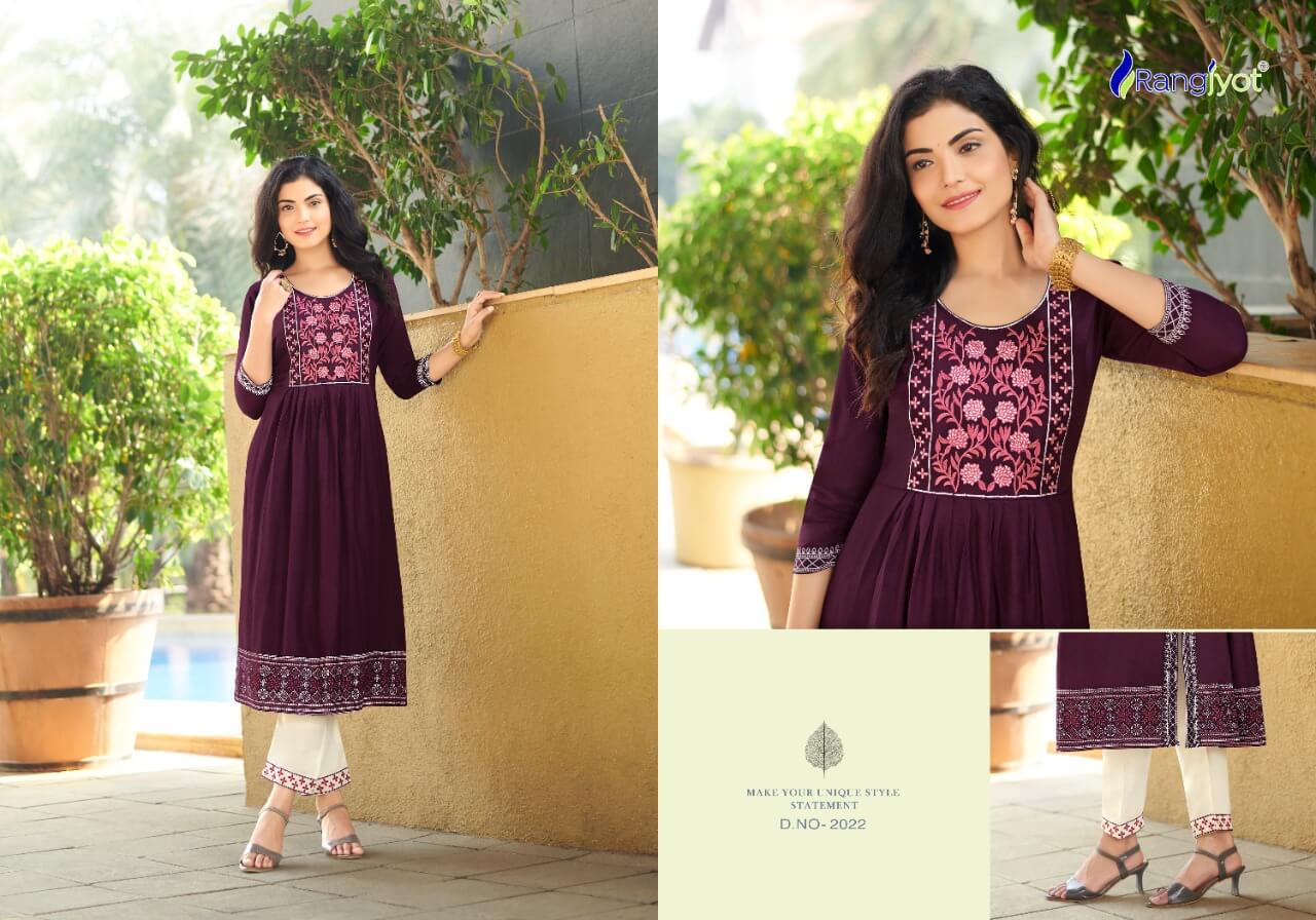 Rangjyot Maria Vol 3 Rayon Kurtis With Pant Wholesale Catalog, Buy Full Catalog of Rangjyot Maria Vol 3 Rayon Kurtis With Pant At Wholesale Price