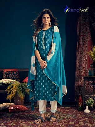 Rangjyot Rangmaya Vol 2 Kurtis Pant And Dupatta Wholesale Catalog, Buy Full Catalog of Rangjyot Rangmaya Vol 2 Kurtis Pant And Dupatta At Wholesale Price