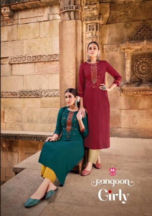 Rangoon Girly Rayon Kurtis Wholesale Catalog. Purchase Full Catalog of Rayon Kurtis In Wholesale Price Online
