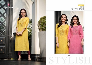 Rangoon Jeevika Kurti Wholesale Catalog. Buy Six Designe Full Catalog of Rangoon Jeevika Kurti At Wholesale Price
