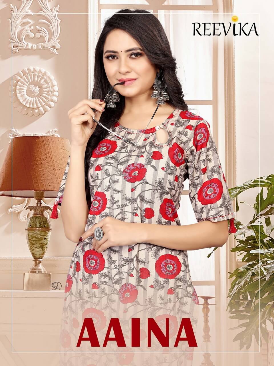 Reevika Aaina Formal Wear Kurtis Catalog In Wholesale Price, Purchase Full Catalog Of Reevika Aaina In Wholesale Price Online