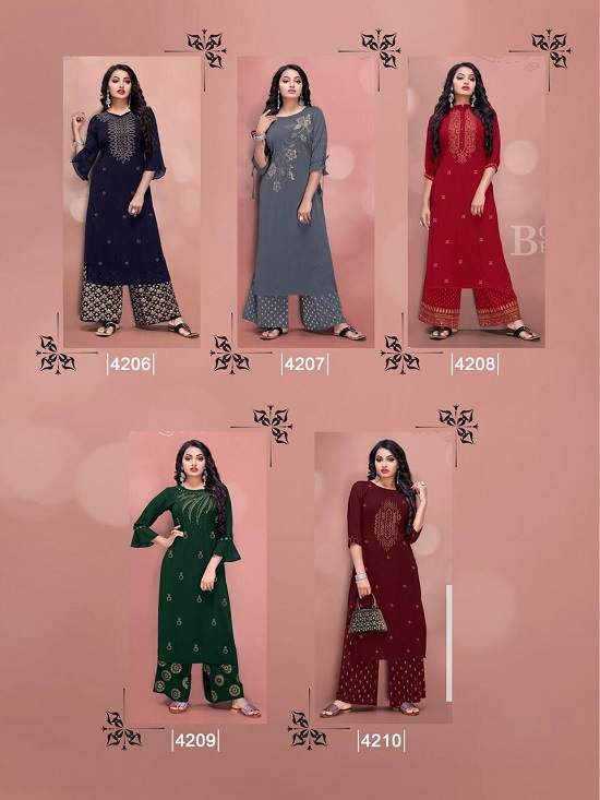 Rijiya Trends RT Swarovski Vol 2 Kurtis With Plazzo Wholesale Catalogue. Rijiya Trends RT Launches New Catalogue Of Georgette Top With Plazzo and Beautiful Diamond Work and Foil Print. RT Swarovski Vol 2 is latest designs matched with current fashion trends  Kurtis with plazzo set from ladies kurtis manufacturer from surat. We presents RT kurti with plazzo set in best wholesale price for retail business of women wear 