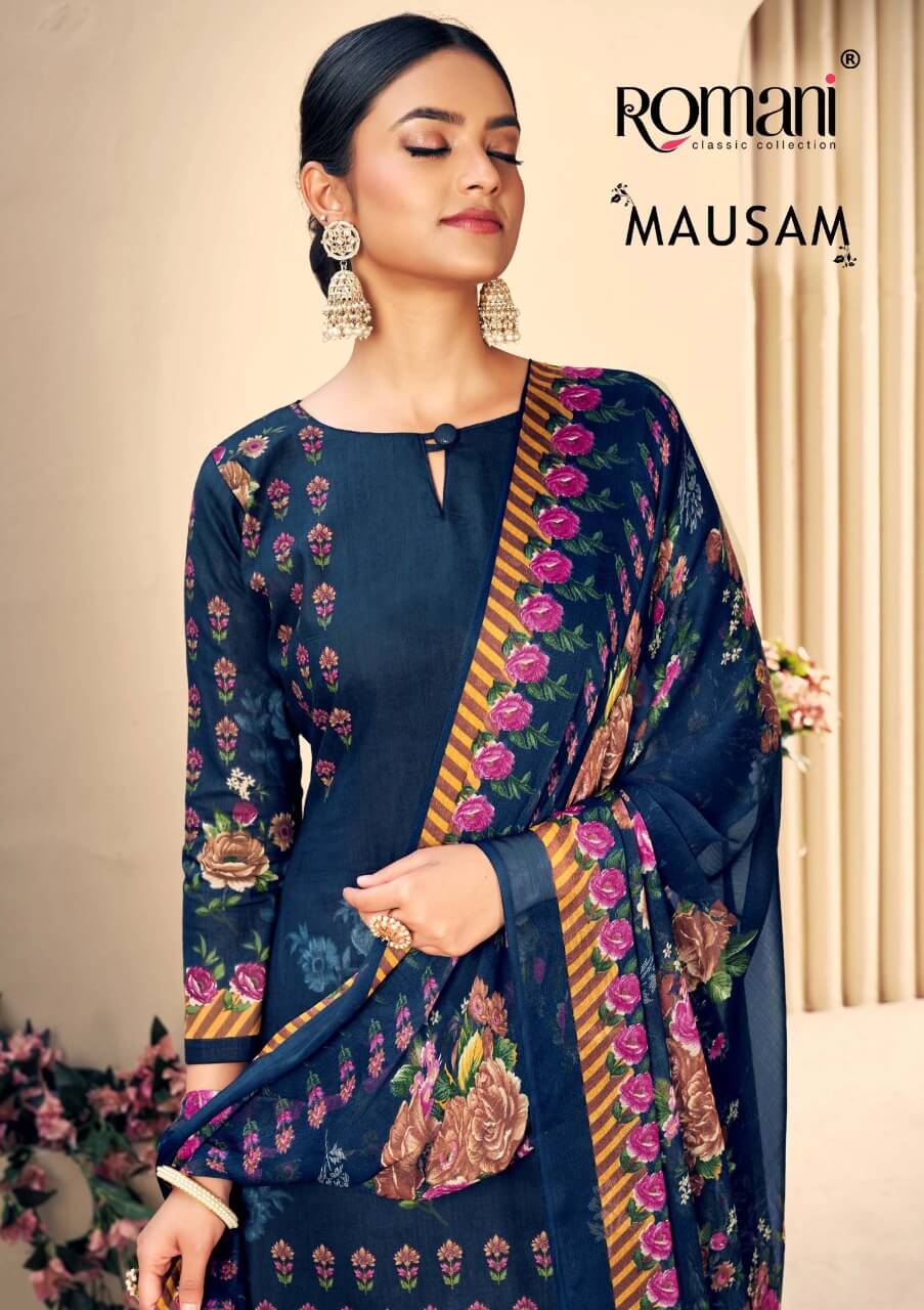 Romani Mausam Cotton Dress Material Catalog In Wholesale Price