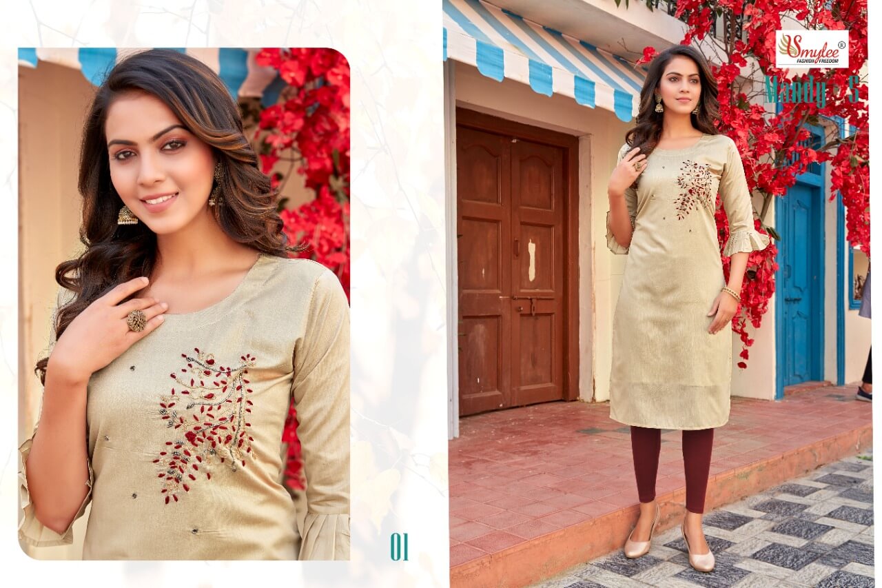 Madhvi 2 Modal Silk Wholesale Alia Cut Kurtis 8 Pieces Catalog Catalog