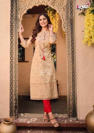 S4U Schiffli Kurtas Wholesale Collection, Buy Full Catalog of S4U Schiffli Kurtas At Wholesale Price