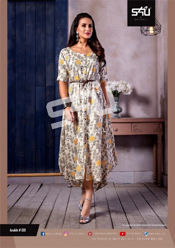 Buy Bunaai Blooming Floral Cotton Designer Traditional Kurti Set For Women  Online