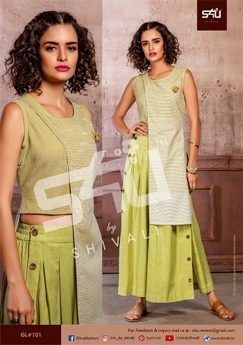 S4u By Shivali Indi Chic Vol.2 Casual Office Wear Kurti With Pants Online  Buy