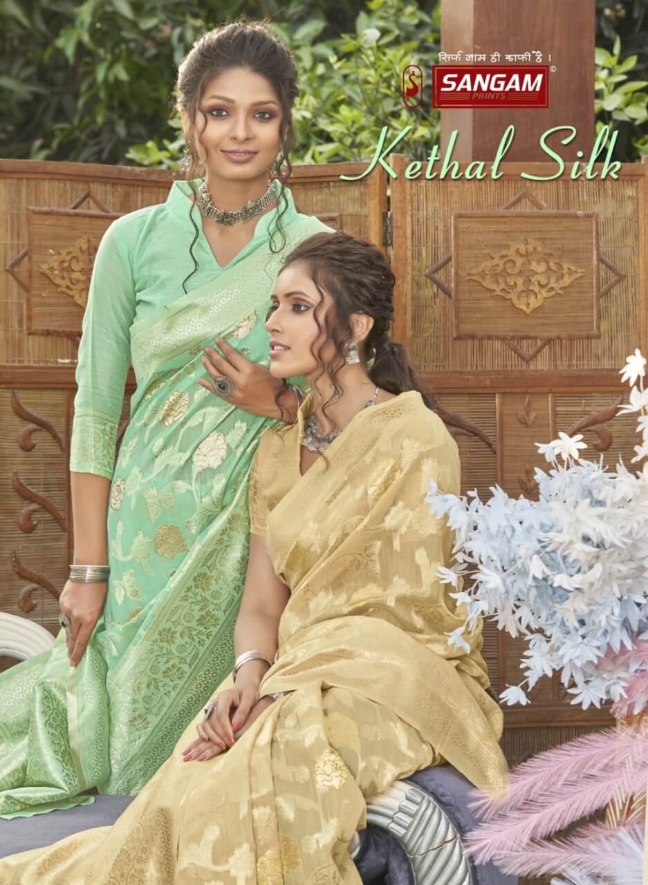 Sangam Kethal Silk Cotton Sarees Catalog In Wholesale Price