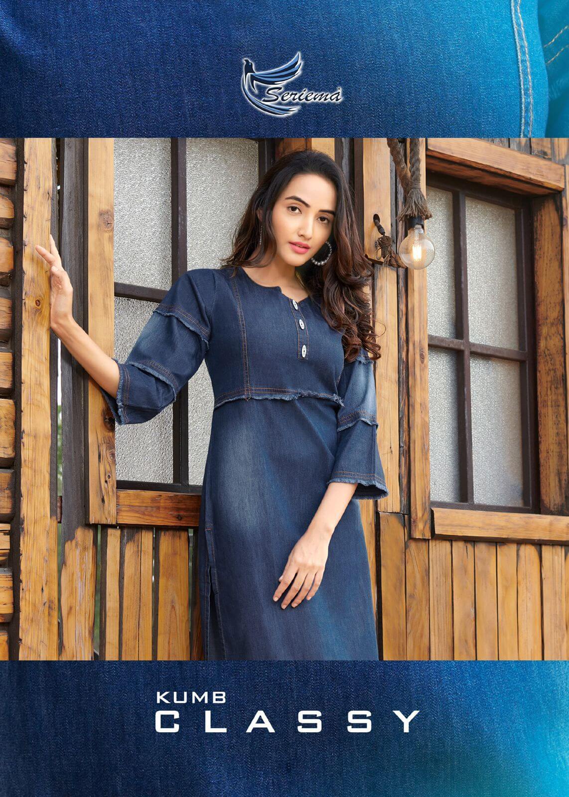 Seriema Kumb Classy Denim Kurti Catalog In Wholesale Price. Purchase Full Catalog of Seriema Kumb Classy In Wholesale Price online