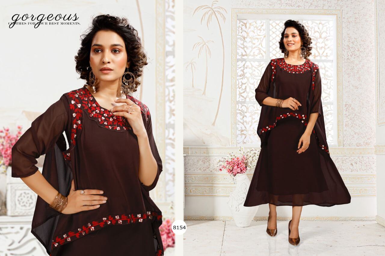 Tamanna Georgette Jacket Frock Style Kurti In Wholesale Price. Purchase Full Catalog of Tamanna In Wholesale Price Online