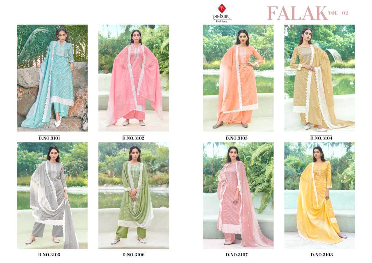 Tanishk Falak Vol 2 Cotton Dress Material Catalog In Wholesale Price. Purchase Full Catalog of Tanishk Falak Vol 2 In Wholesale Price online
