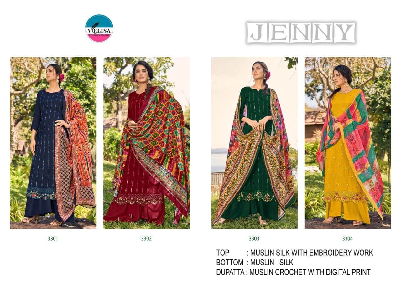 Velisa Jenny Silk Dress Material Catalog In Wholesale Price, Purchase Full Catalog of Velisa Jeeny In Wholesale Price Online