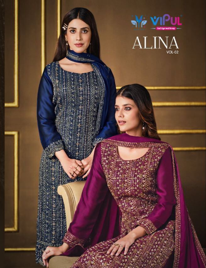 Vipul Alina Vol 2 Party Wear Dress Material Wholesale Catalog