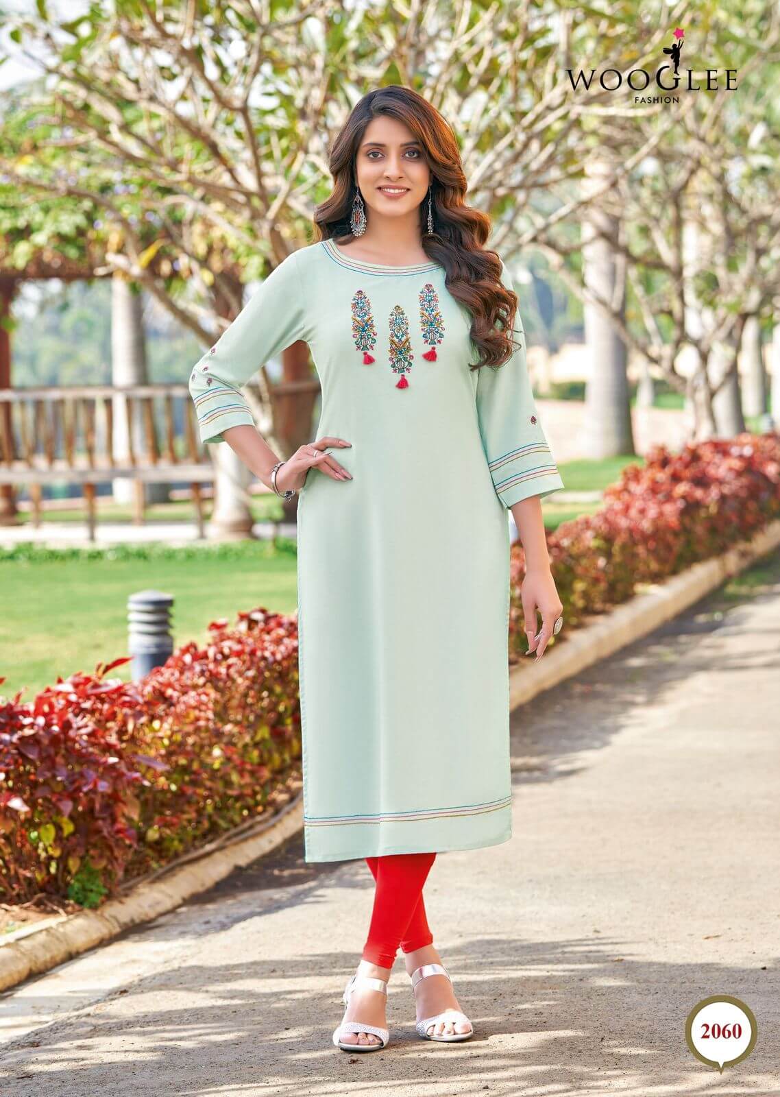 Wooglee Barbella Vol 9 Straight Cut Kurti Wholesale Catalog. Purchase Full Catalo Of Staight Cut Kurti In Wholesale Price Online