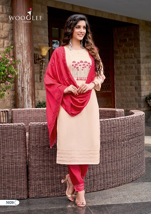 Wooglee Destiny 3 Top Bottom Dupatta Wholesale Catalog, Buy Full Catalog of Wooglee Destiny 3 Top Bottom Dupatta At Wholesale Price