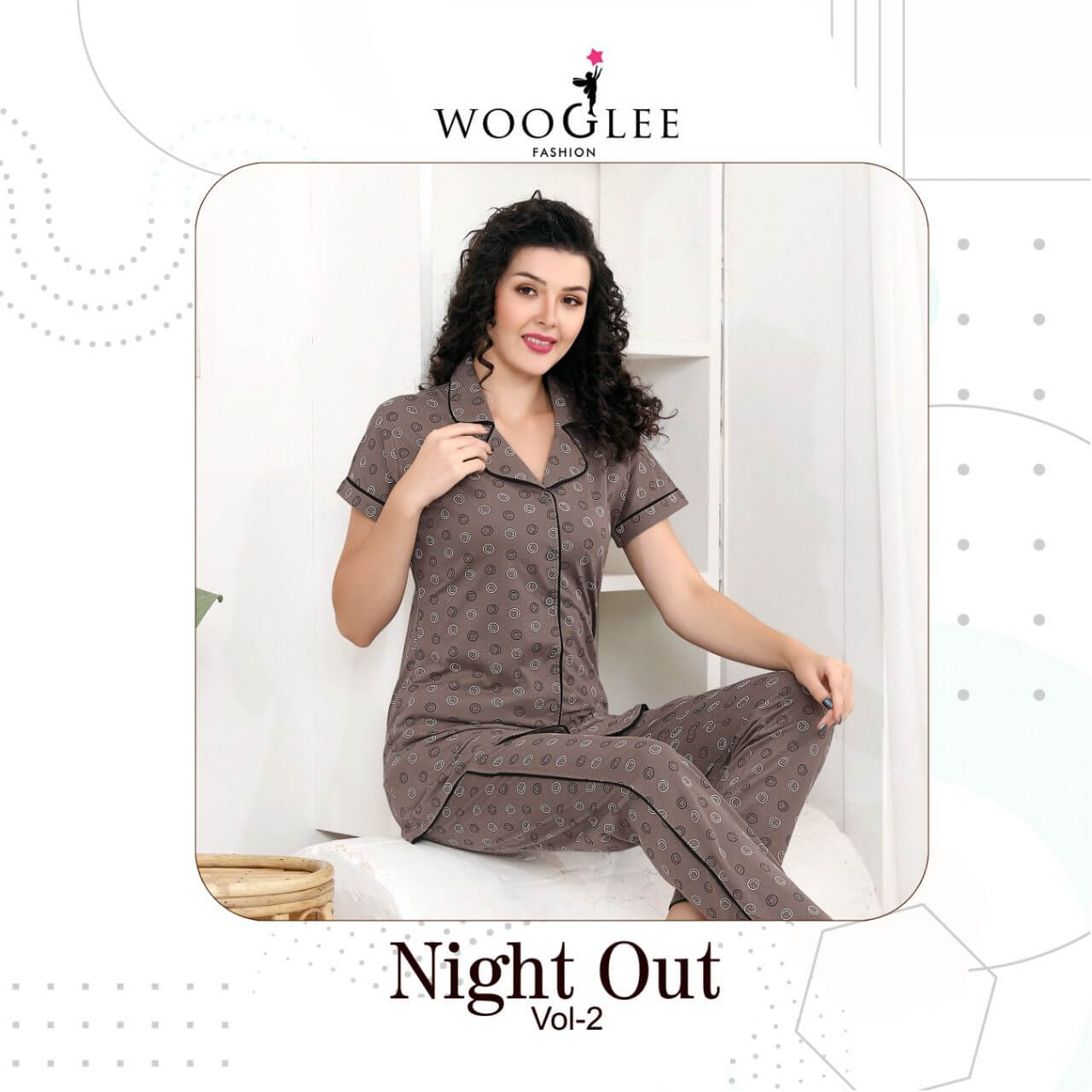 Wooglee Night Out Vol 2 Night Suit Wholesale Catalog. Purchase Full Catalog of Night Suit In Wholesale Price Online