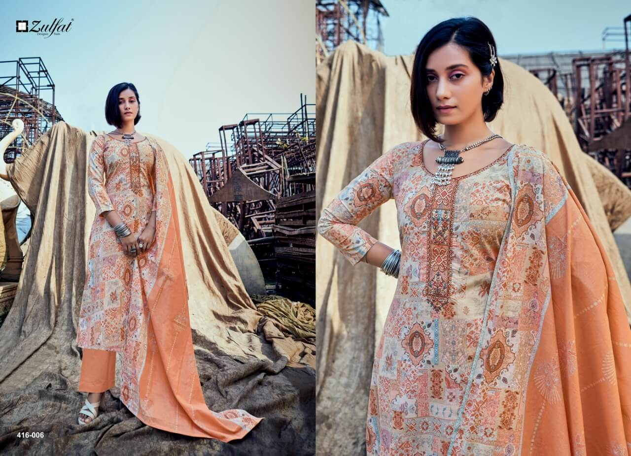 Zulfat Shades Cotton Dress Material Catalog In Wholesale Price. Purchase Full Catalog of Zulfat Shades In Wholesale Price Online