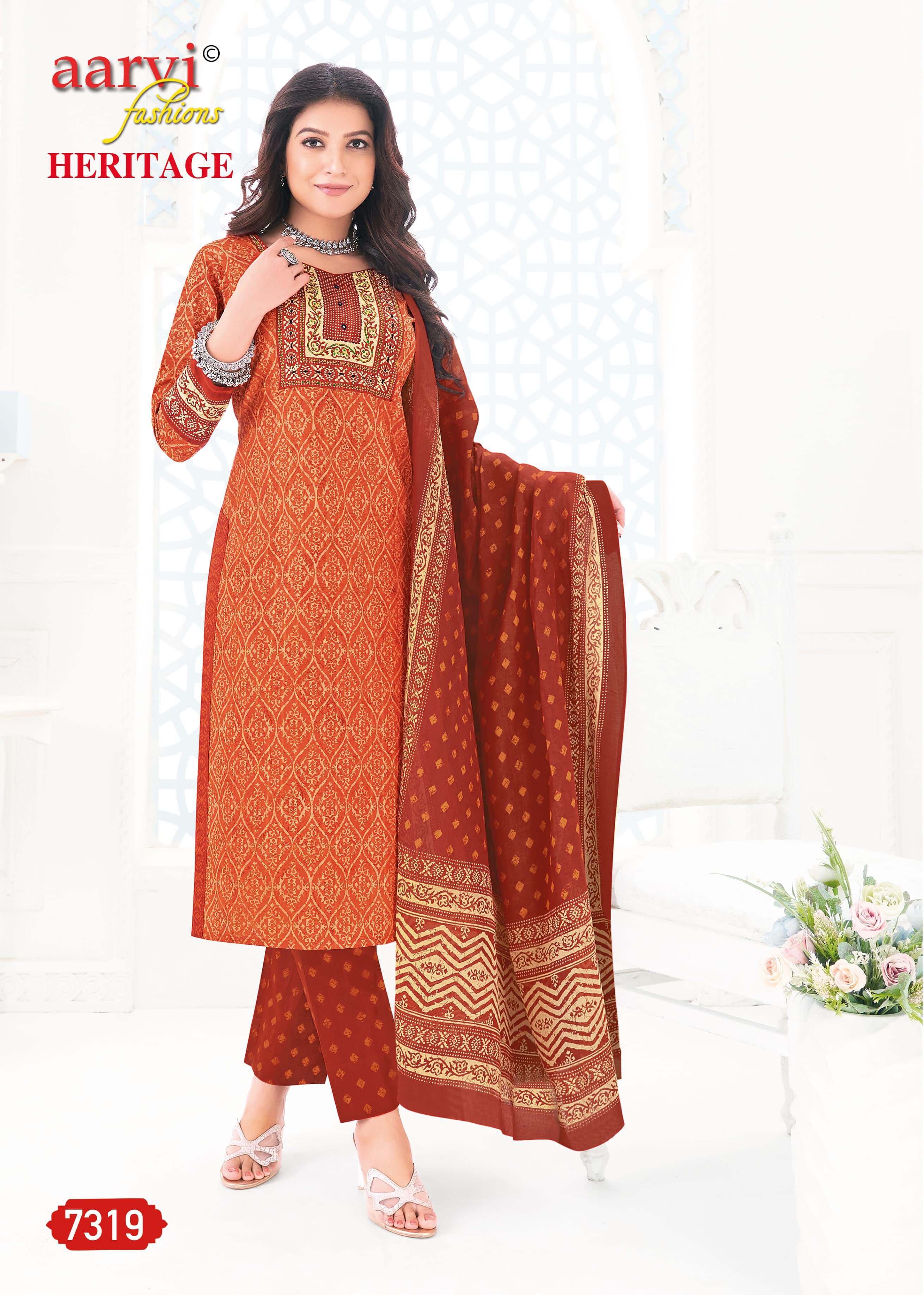 Aarvi Heritage vol 1 Cotton Readymade Dress Catalog in Wholesale, Buy Aarvi Heritage vol 1 Cotton Readymade Dress Catalog in Wholesale Price Online