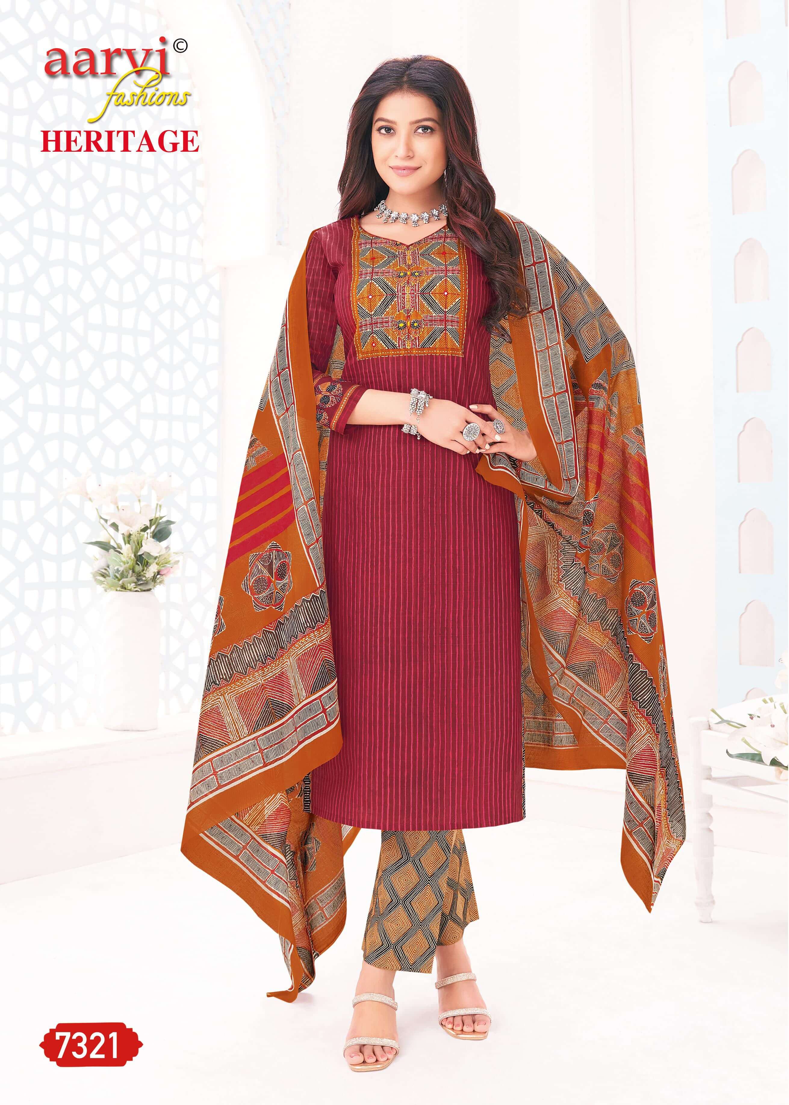 Aarvi Heritage vol 1 Cotton Readymade Dress Catalog in Wholesale, Buy Aarvi Heritage vol 1 Cotton Readymade Dress Catalog in Wholesale Price Online
