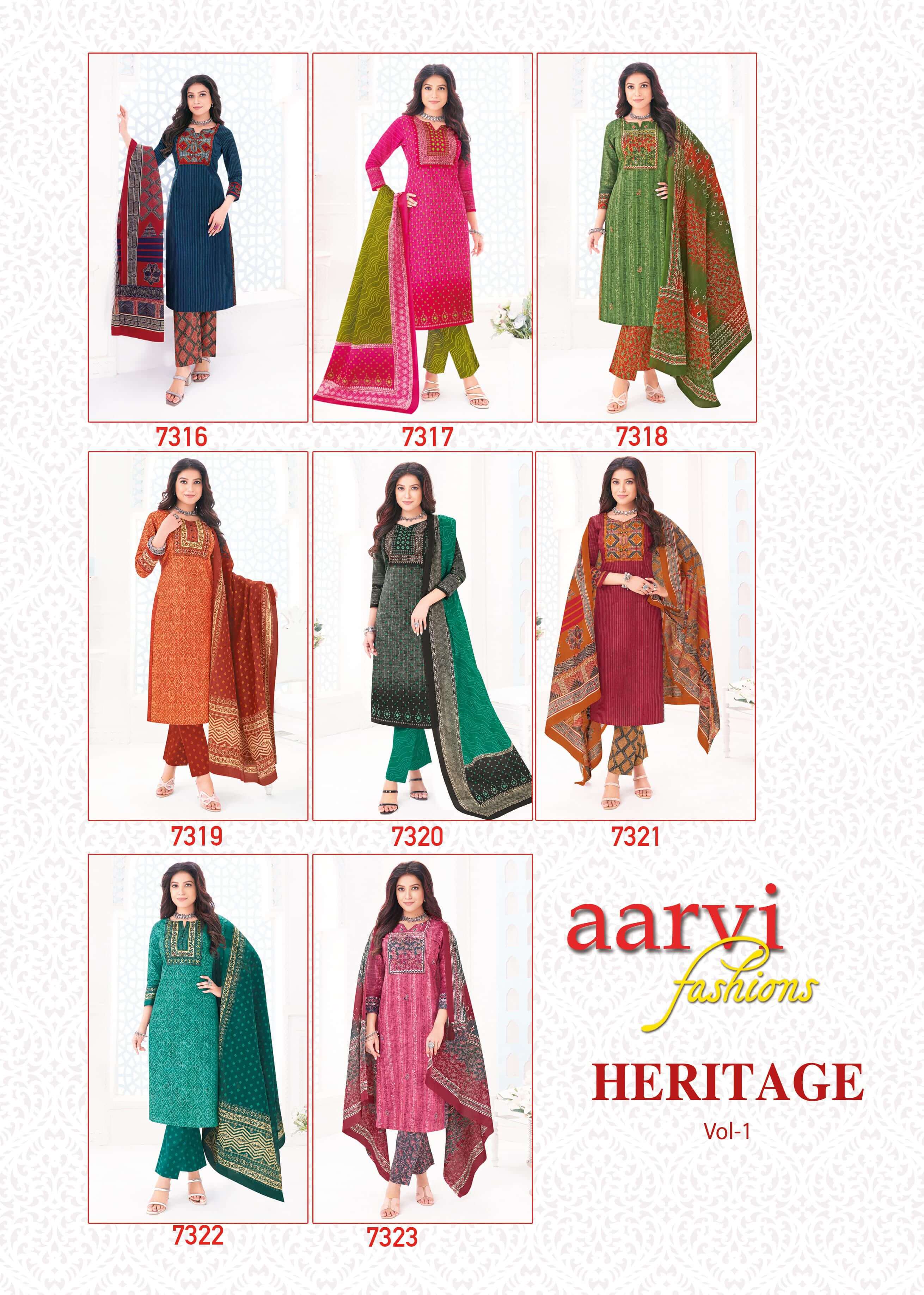 Aarvi Heritage vol 1 Cotton Readymade Dress Catalog in Wholesale, Buy Aarvi Heritage vol 1 Cotton Readymade Dress Catalog in Wholesale Price Online