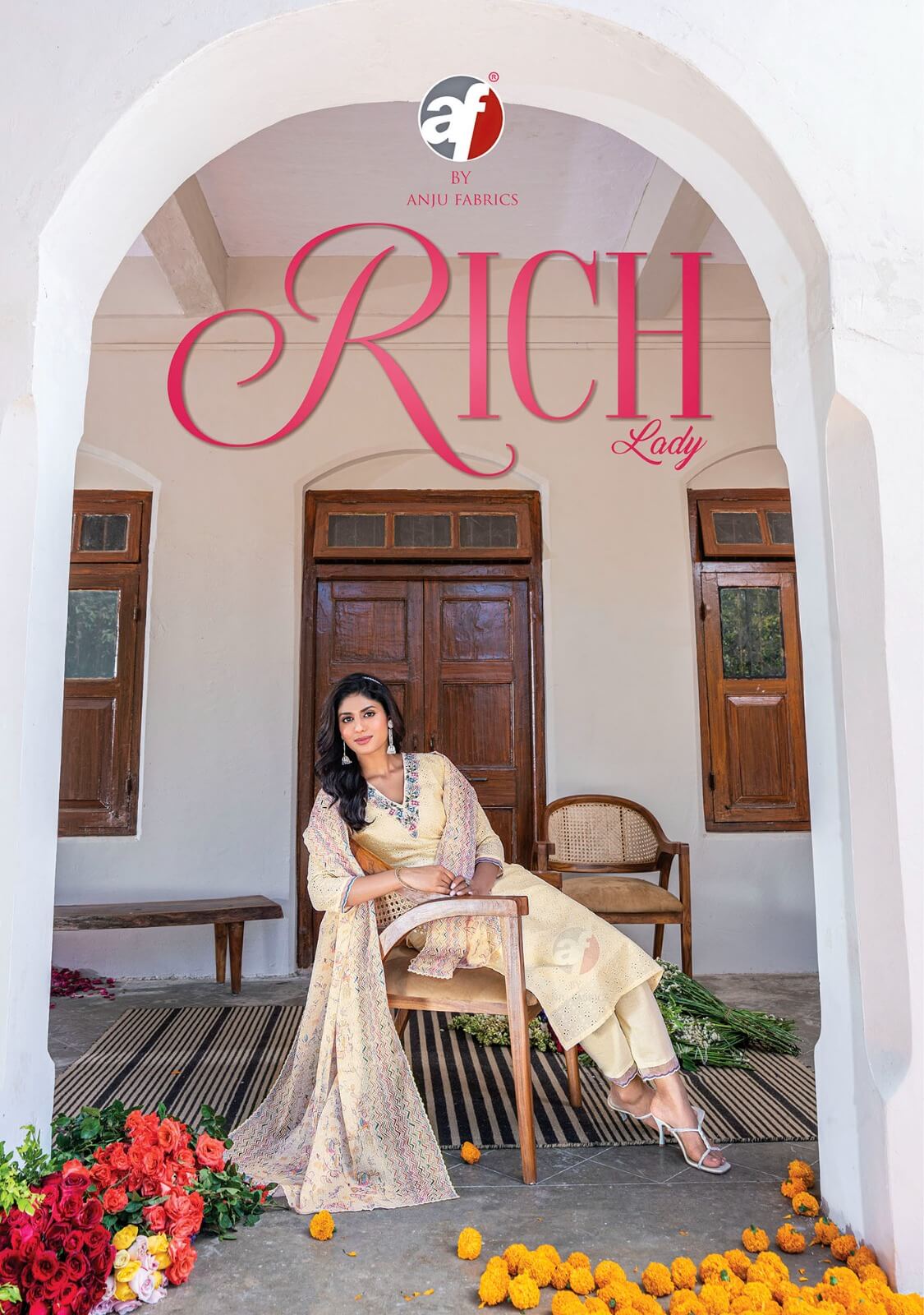 Cotton Schiffli Front And Back with Handwork And Embroidery With Digital Print Dupatta