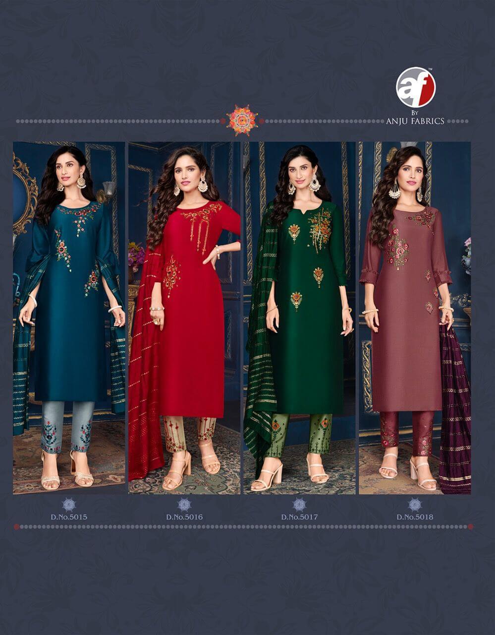 Af Silk Affair Kurti Pant Dupatta Set Wholesale Catalog, Af Silk Affair Kurti Pant Dupatta Set Full Catalog at Wholesale Price Online