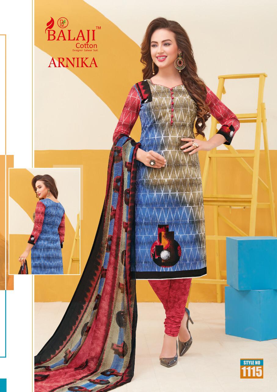 Balaji Cotton Arnika Vol 8 Top Cotton Wbottom Cotton And Chiffon Dupatta Dress Material Catalog