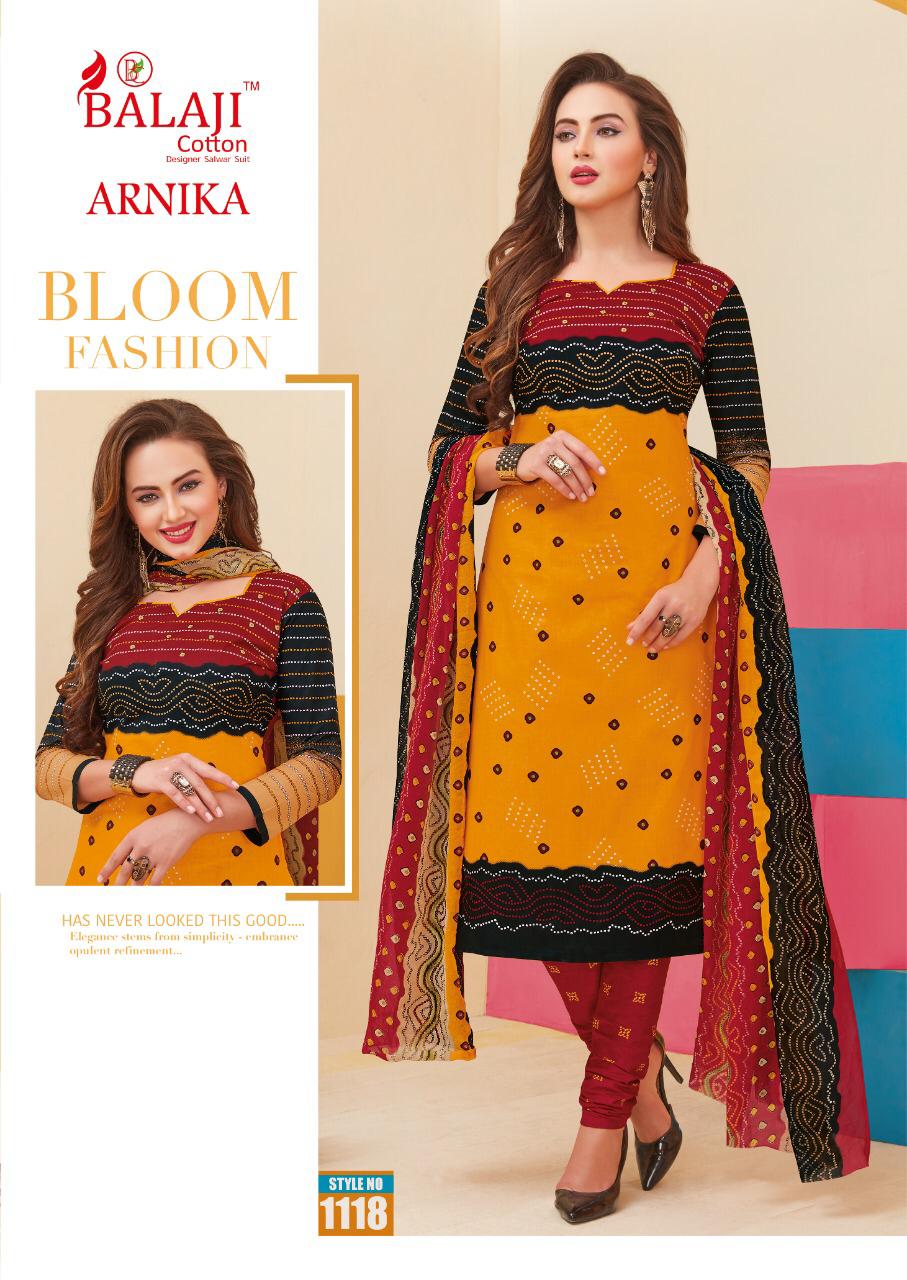 Balaji Cotton Arnika Vol 8 Top Cotton Wbottom Cotton And Chiffon Dupatta Dress Material Catalog