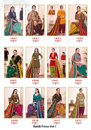 Balaji Battik Prime Vol 1 Wholesale Dress Materials Catalog