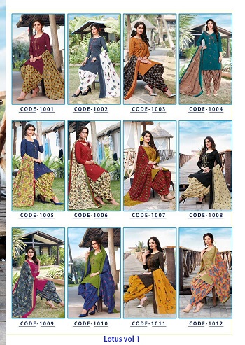 Lotus Vol 1 Premium Work Collection Wholesale Dress Materials Catalogue, Balaji Cotton Presents 12 Designs Unsttiched Dress Catalogue in Wholesale Rate