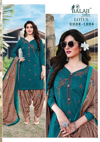 Lotus Vol 1 Premium Work Collection Wholesale Dress Materials Catalogue, Balaji Cotton Presents 12 Designs Unsttiched Dress Catalogue in Wholesale Rate