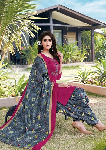 Lotus Vol 1 Premium Work Collection Wholesale Dress Materials Catalogue, Balaji Cotton Presents 12 Designs Unsttiched Dress Catalogue in Wholesale Rate