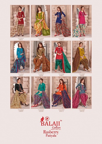 Balaji Cotton Rasberry Patiyala Dress Material Catalog
