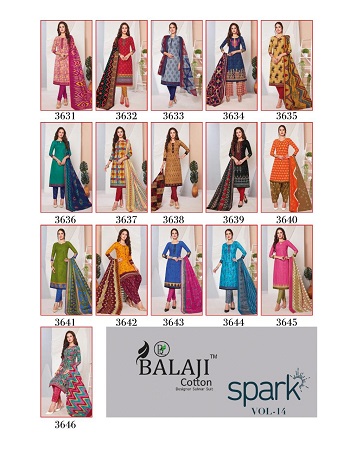 Spark 14 Cotton Dress Material Wholesale Catalogue