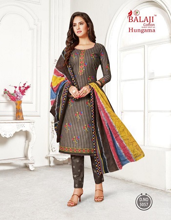 Cotton Dress Materials Wholesale Catalogue Hungama Volume 8 By Balaji Cotton.Order Bulk Dress Materials for Selling in retail Business of Ladies Dress Materials at lowest price