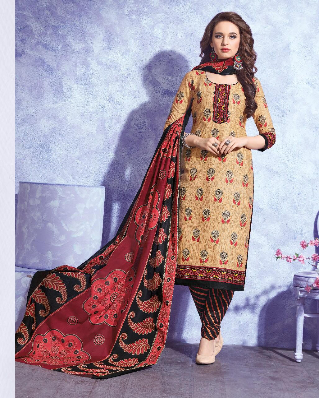 BEAUTIFUL COTTON PRINTED DRESS MATERIAL WITH COTTON DUPATTA