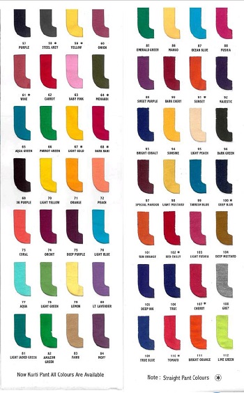 Lyra Leggings Color Chart House | International Society of Precision  Agriculture