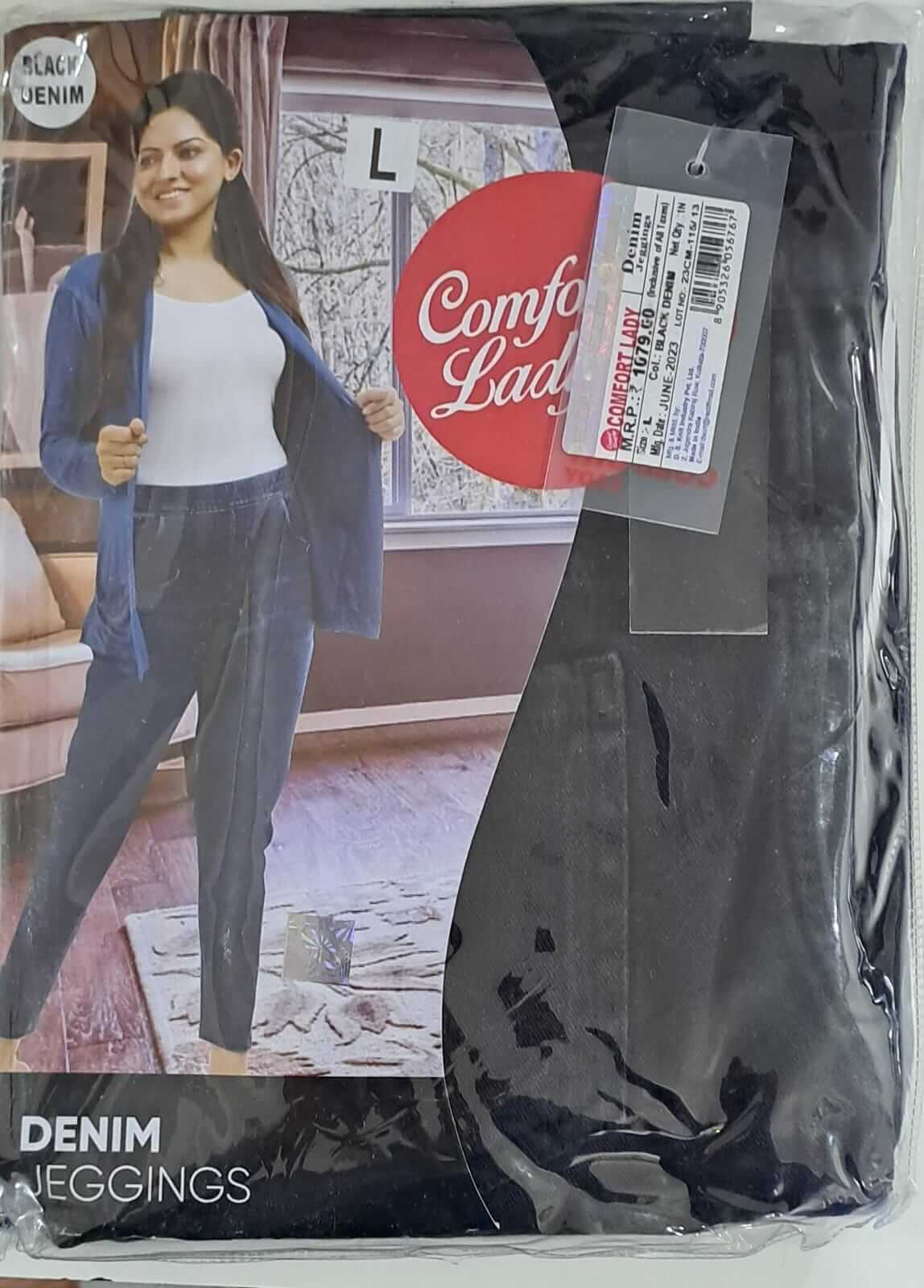 Comfort Lady Branded Soft Denim Stretchable Jeggings 