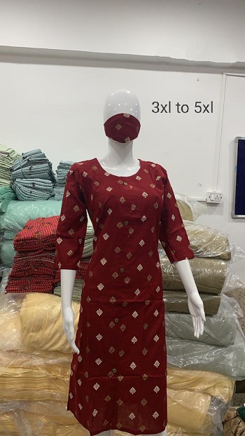 cotton flex kurtis jumbo size wholesale catalog 1