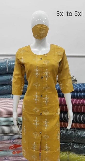 Cotton Flex Big Size Kurtis wholesale bunch, order 3xl 4xl 5xl big size cotton kurtis in wholesale price online for selling






