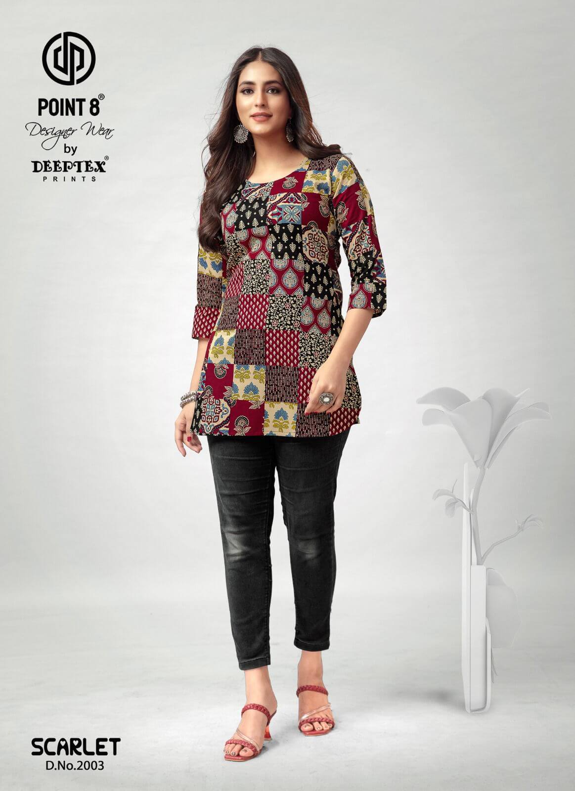 Deeptex Point 8 Scarlet vol 2 Cotton Tops Catalog in Wholesale, Buy Deeptex Point 8 Scarlet vol 2 Cotton Tops Catalog in Wholesale Price Online