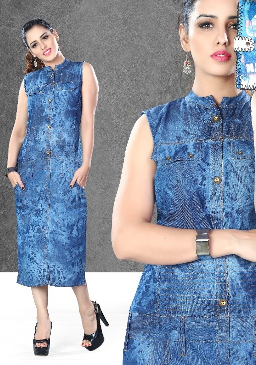 BEAUTIFUL DESIGNER DENIM KURTIS