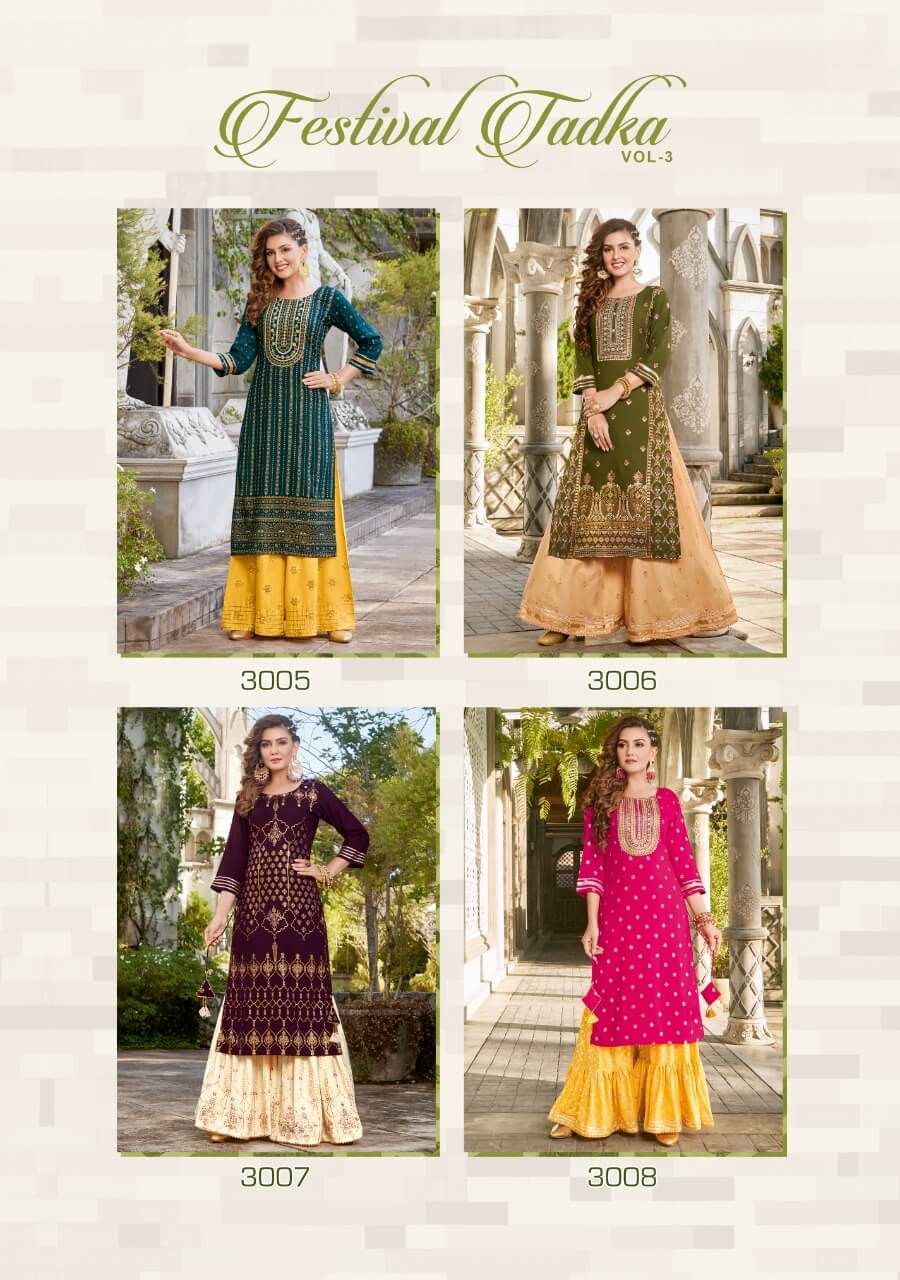 Diya Trends Fashion Tadka vol 3 Top With Bottom Catalog, Buy Diya Trends Fashion Tadka vol 3 Top with Bottom Full Catalog at Wholesale Price Online