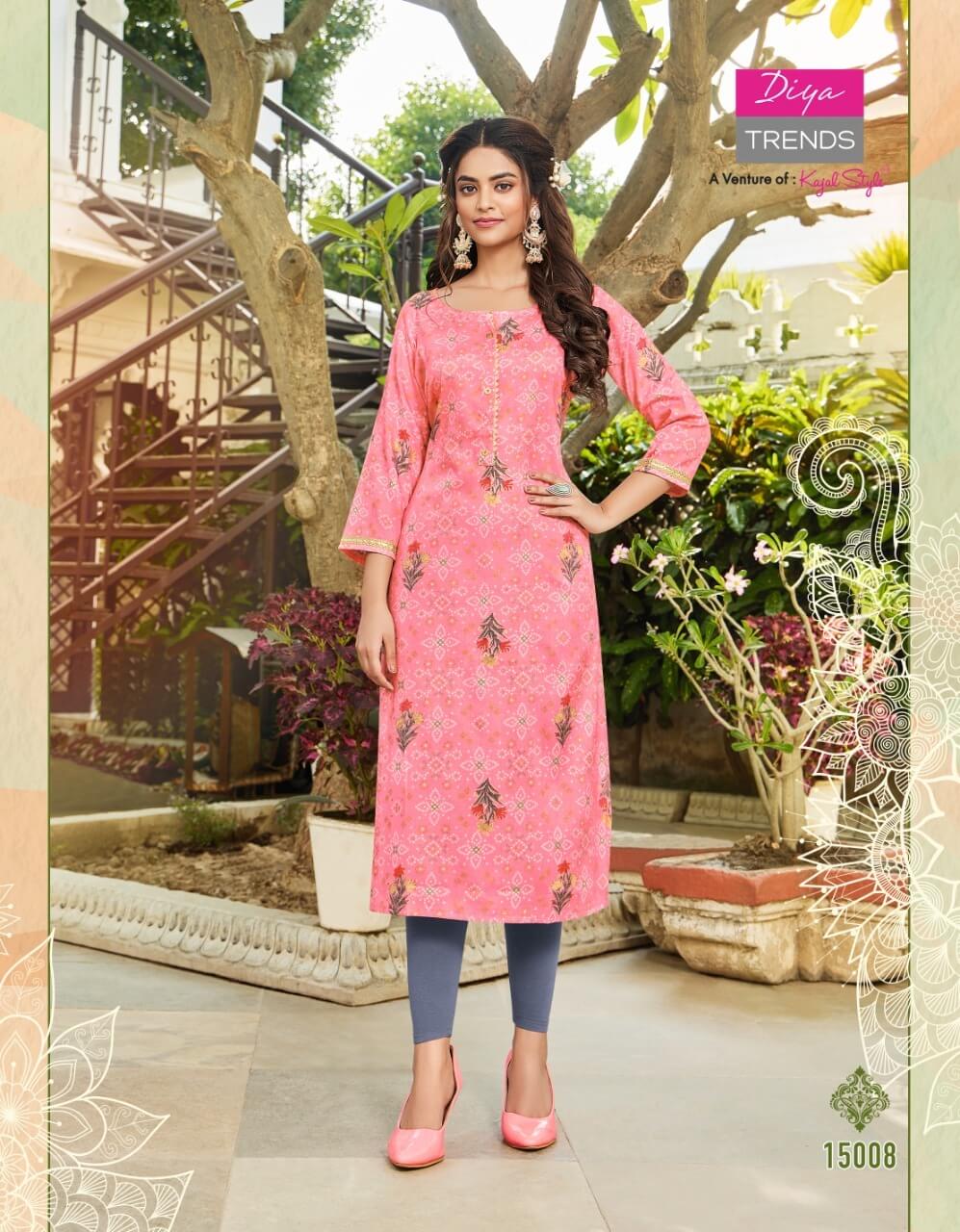 Diya Trends Gardencity vol 15 Rayon Kurtis Catalog in Wholesale, Buy Diya Trends Gardencity vol 15 Rayon Kurtis Catalogs in bulk and Wholesale rate Online From Aarvee Creation