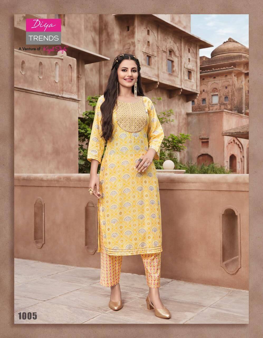 Diya Trends Goldy vol 1 Top Bottom Catalog in Wholesale, Buy Full Catalog of Diya Trends Goldy vol 1 at wholesale Price