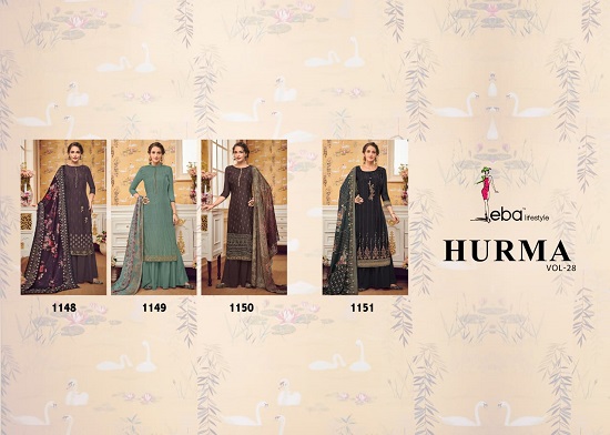 Eba Lifestyle Hurma vol 28 Dress material Wholesale Catalog