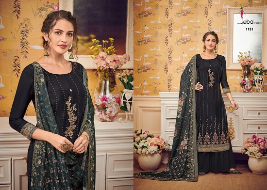 Eba Lifestyle Hurma Vol 28 Wholesale Dress Material. Hurma vol 28 Partywear Dress material catalogue of four designs in wholesale by Eba Lifestyle